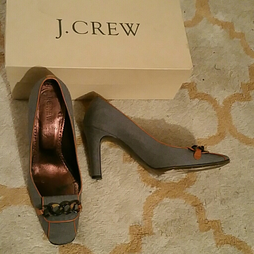 J Crew Claire Flannel High Heels size 6.5